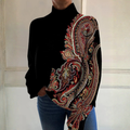 Black & Paisley Print