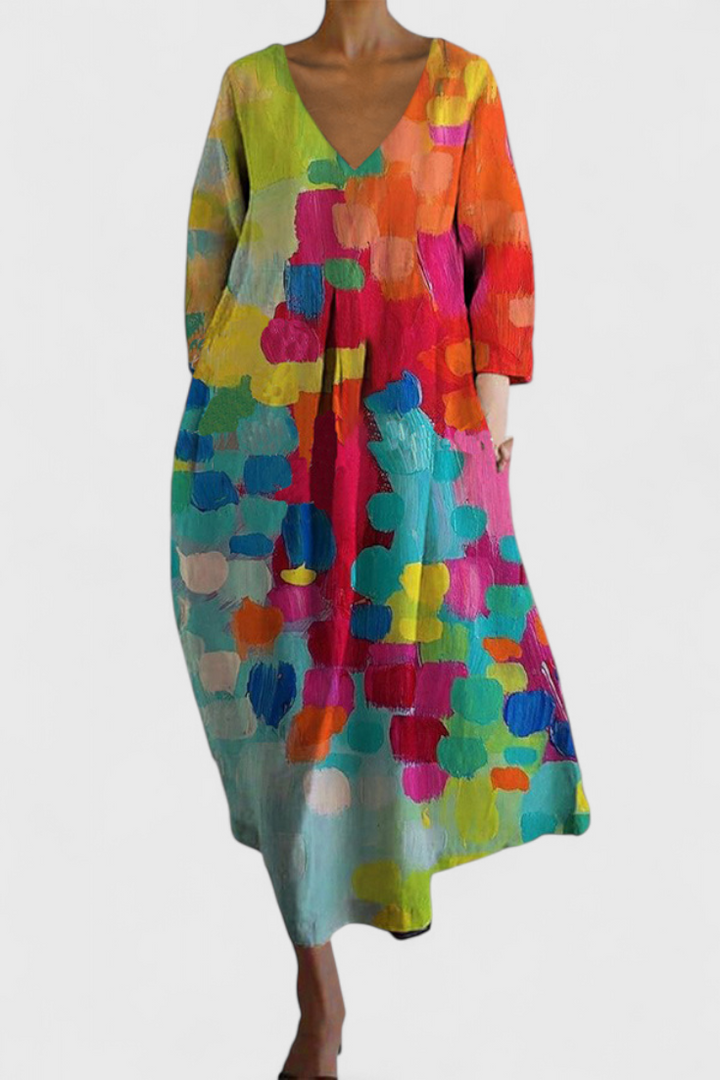 Isolde | Colourful Elegant Maxi Summer Dress
