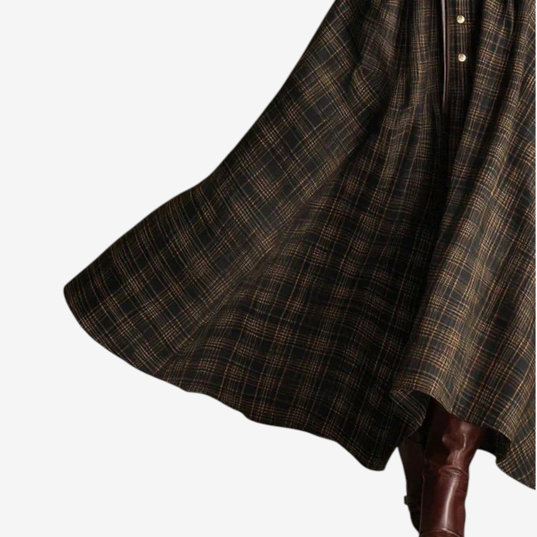 Alyssa | Vintage Plaid Maxi Dress