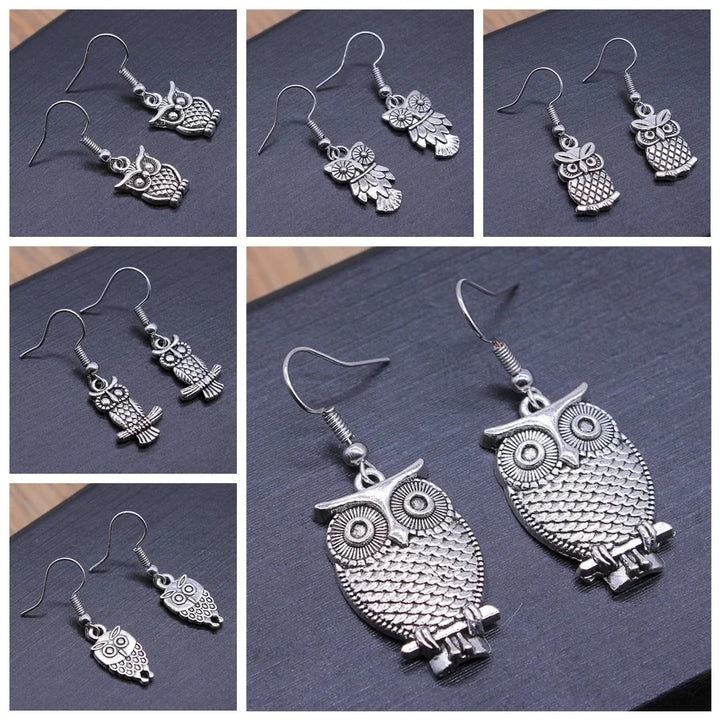 Viveca | Bohemian Owl Dangle Earrings