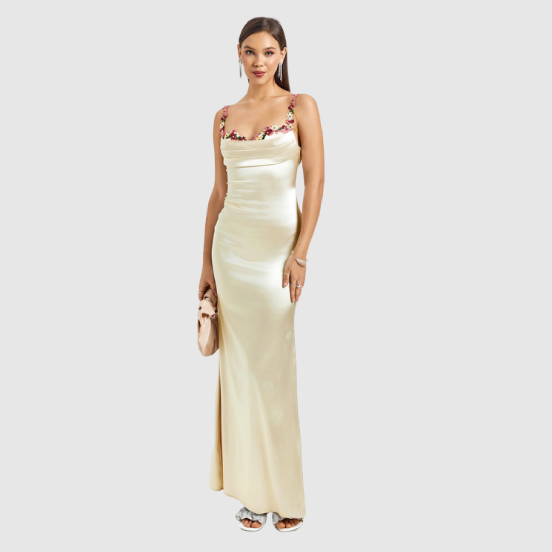 Fiorella | Satin Maxi Dress