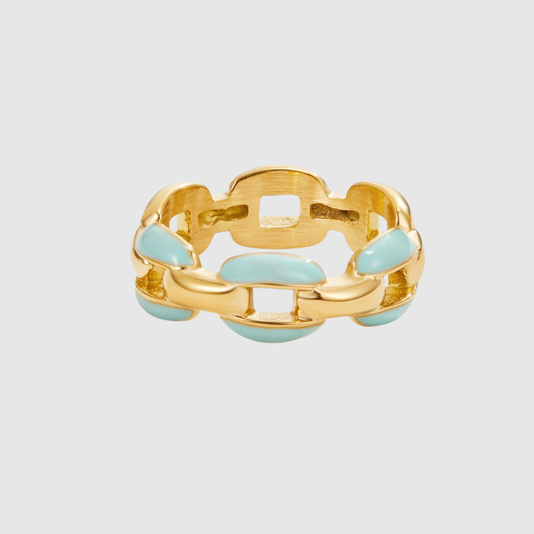 Reya | Blue Cog Ring