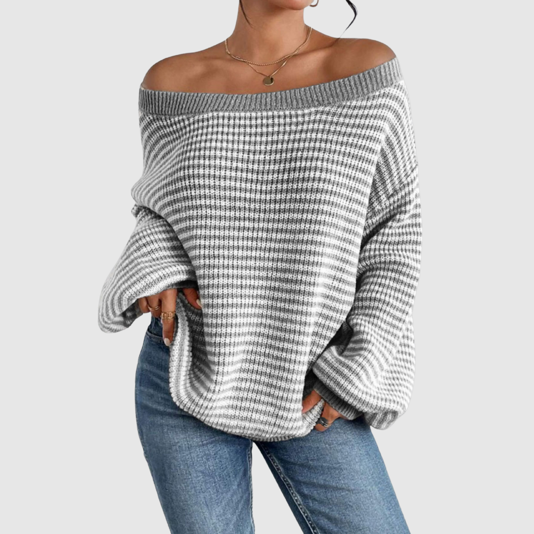 Poshiko | Casual Drop Shoulder Sweater