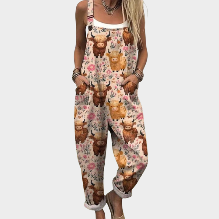 Deborah | Comfortable Printed Overalls