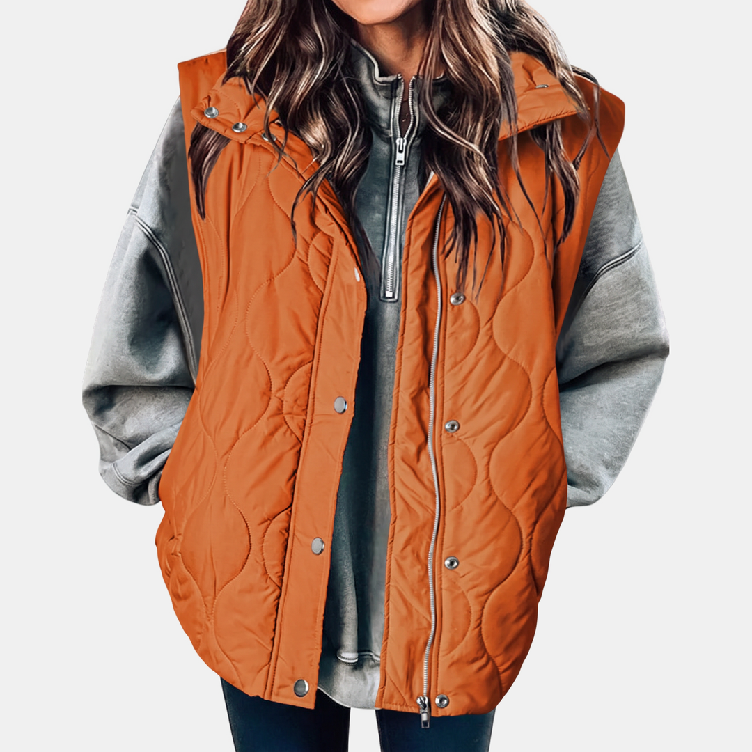 Francie | Quilted Sleeveless Puffer Vest