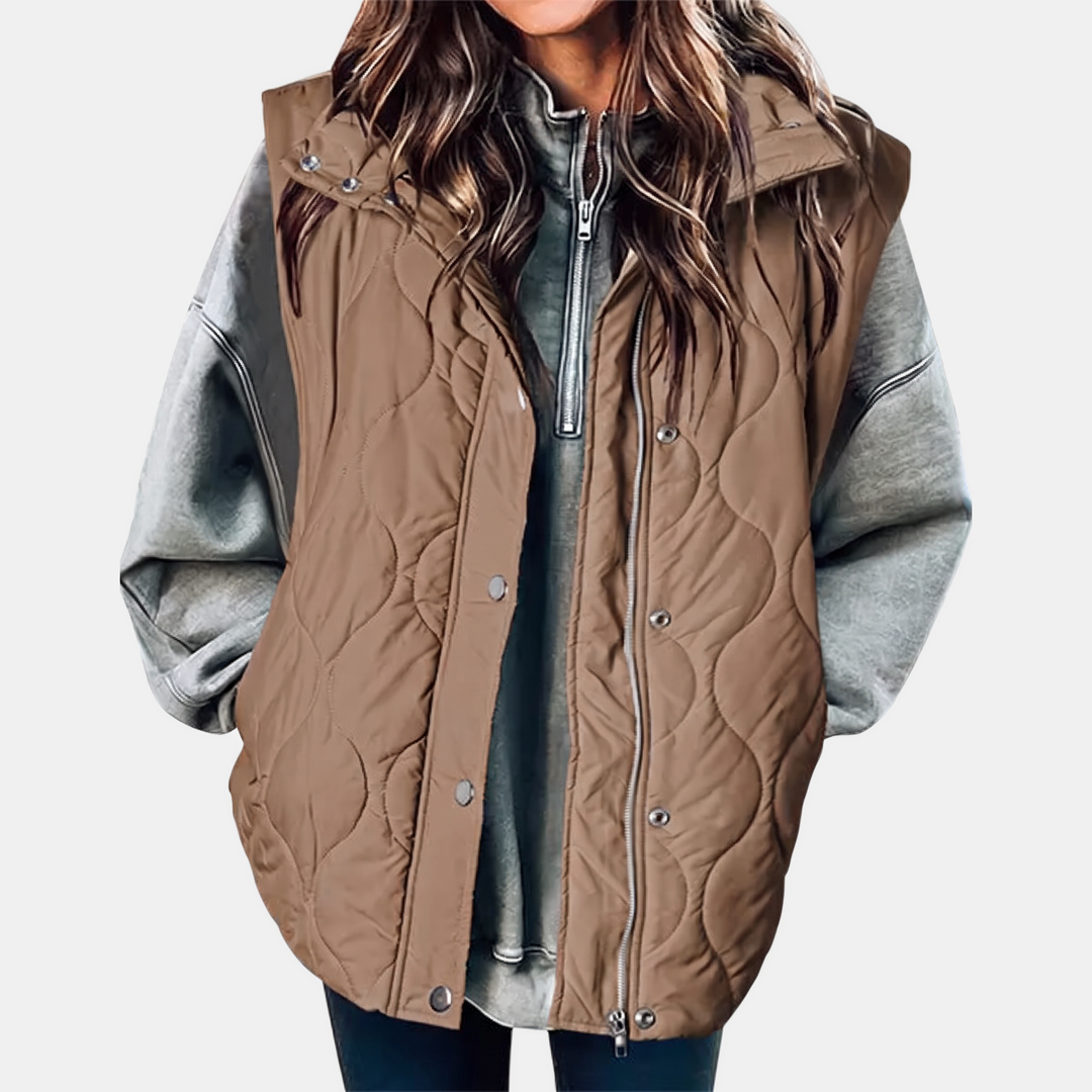 Francie | Quilted Sleeveless Puffer Vest