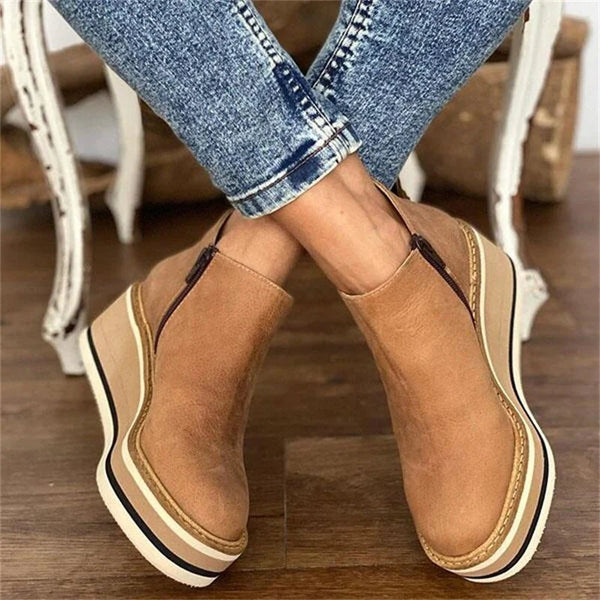 Sarah | Waterproof Wedge Ankle Boots