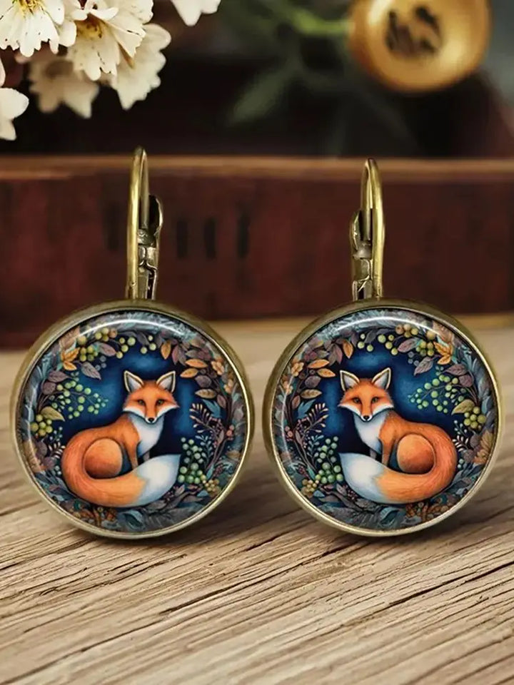 Zhanna | Animal Glass Dome Earrings