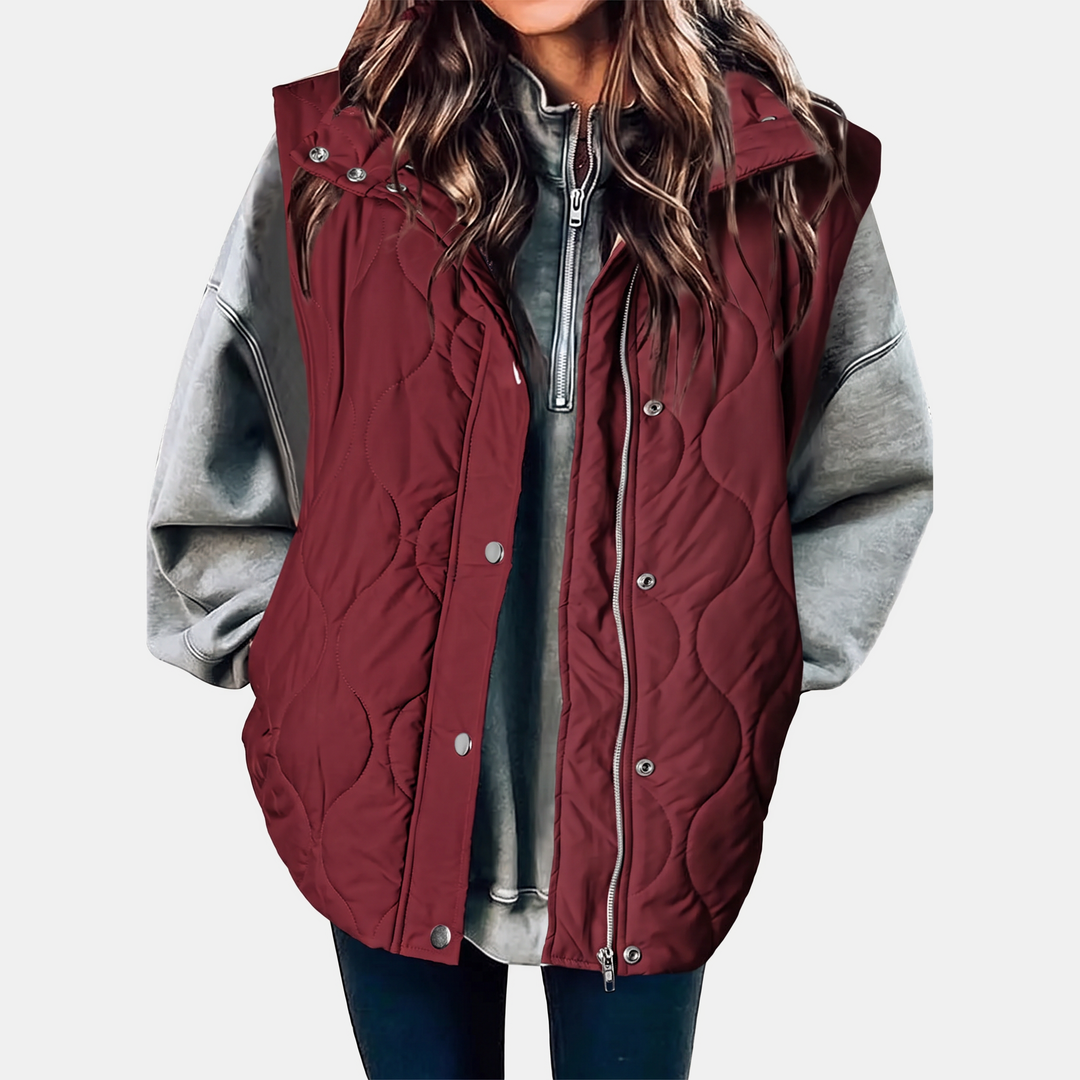 Francie | Quilted Sleeveless Puffer Vest