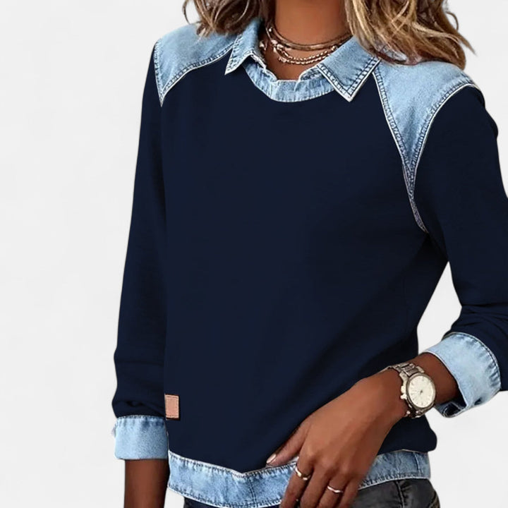 Velma | Contrast-Panel Pullover