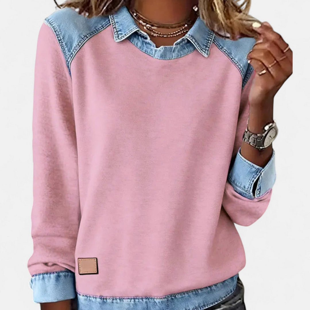 Velma | Contrast-Panel Pullover