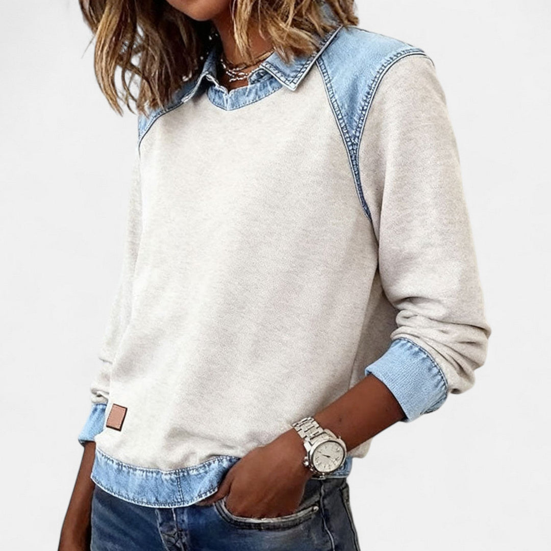 Velma | Contrast-Panel Pullover