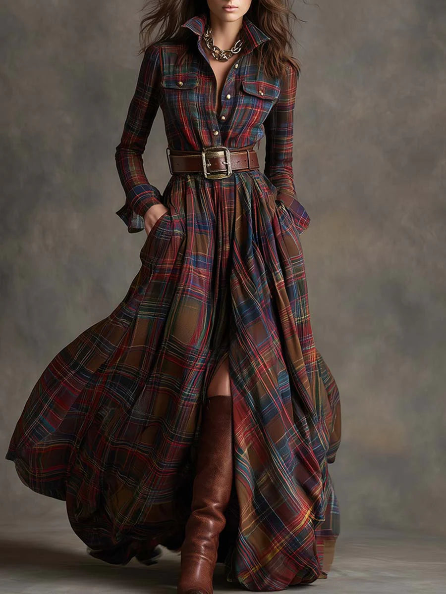 Roberta | Timeless Plaid Shirt Dress