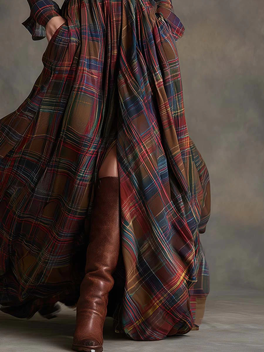 Roberta | Timeless Plaid Shirt Dress