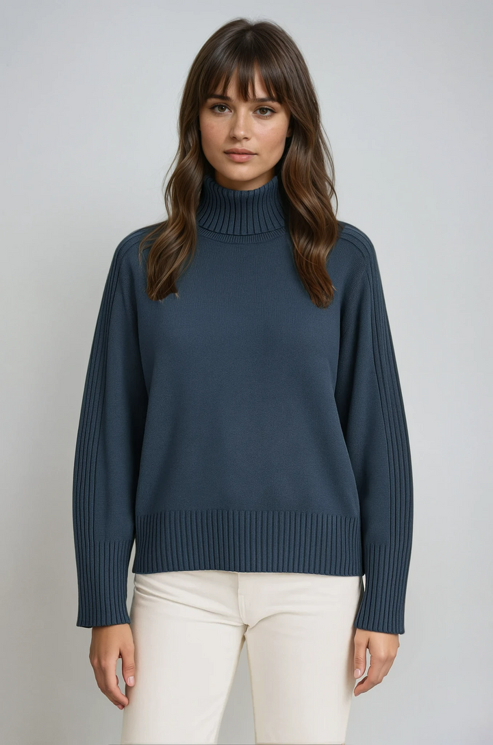 Jocunda | Ribbed Mock Neck Sweater