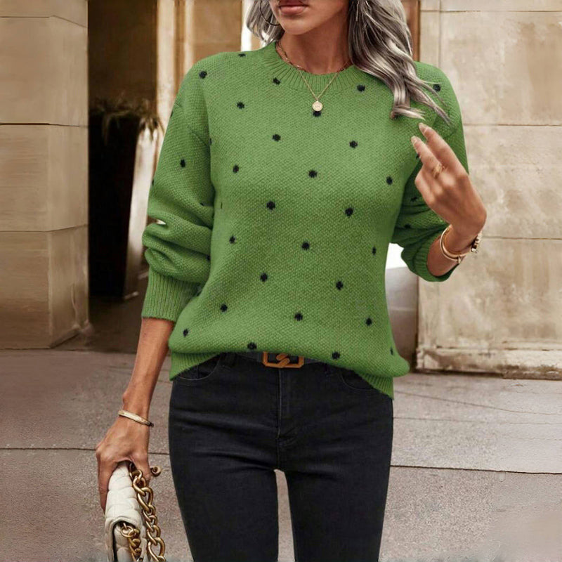 Anette | Polka Dot Knit Sweater