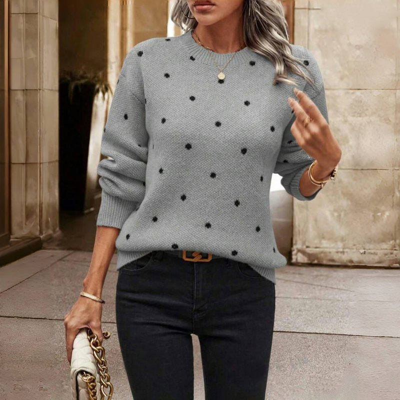 Anette | Polka Dot Knit Sweater