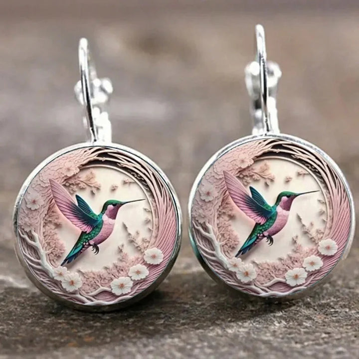 Bárbara | Hummingbird Glass Dome Pendant
