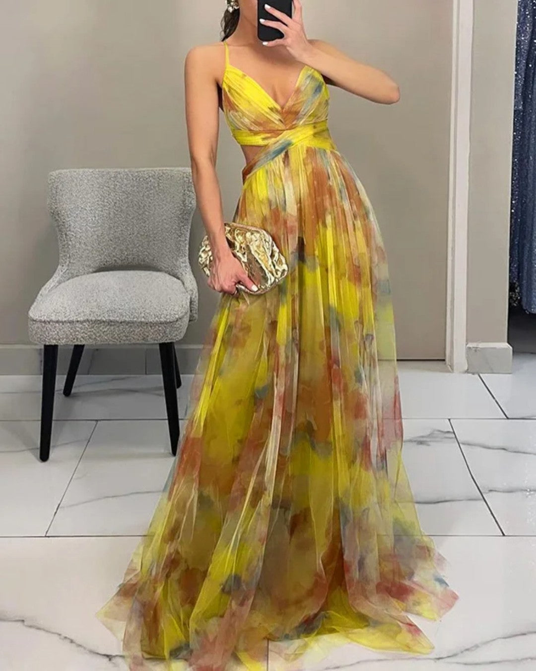 Giselle | Long dress with floral print