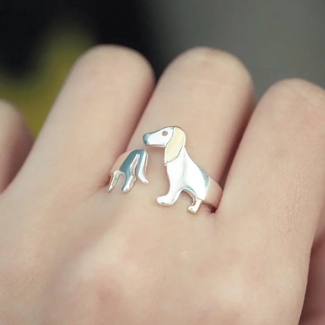 Deborrah | Sterling Silver Dachshund Ring