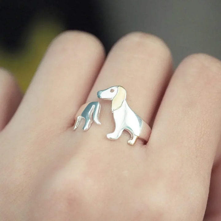 Deborrah | Sterling Silver Dachshund Ring