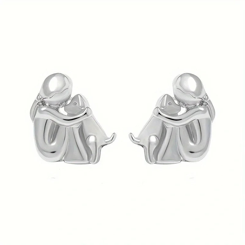 Rayna | Two-Tone Hug Earrings