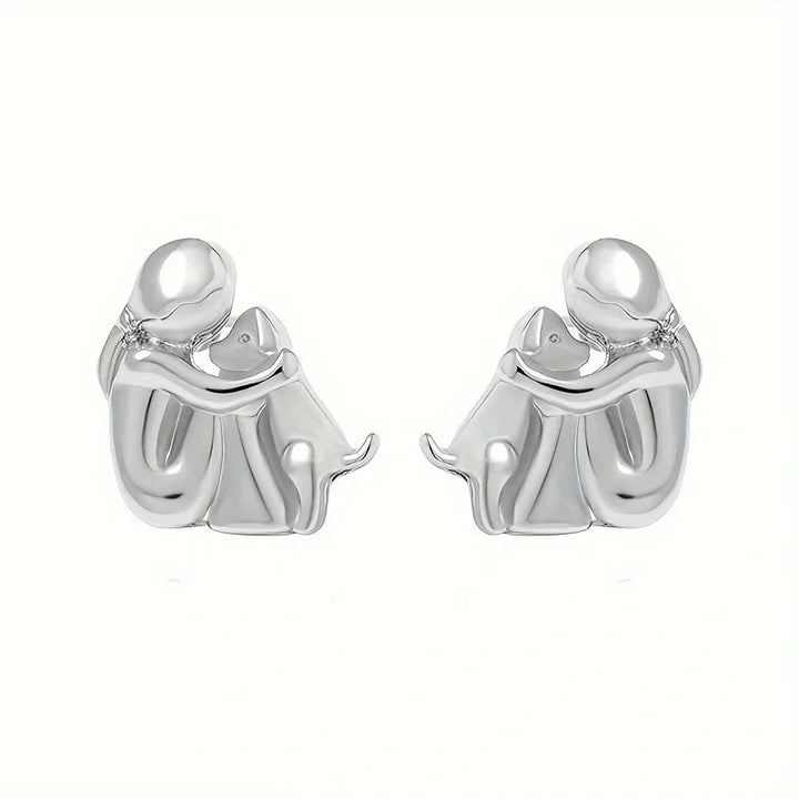Rayna | Two-Tone Hug Earrings