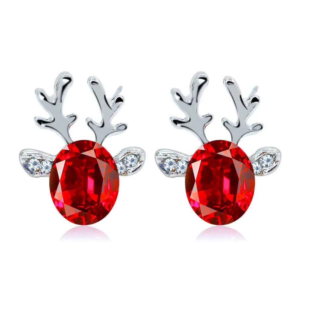 Debra | Reindeer Crystal Stud Earrings