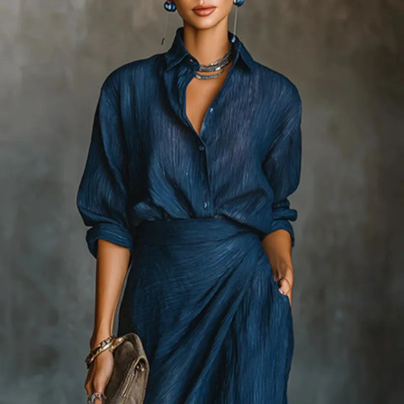 Evelina | Pleated Maxi Two-Piece