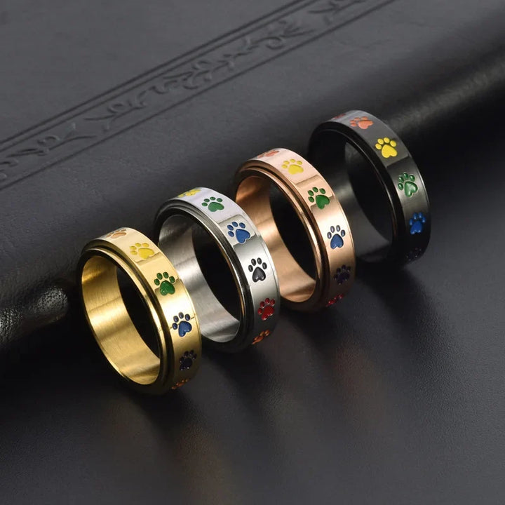 Ermintrude | Spinning Paw Stress Ring