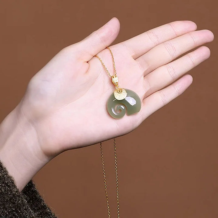 Eunice | Jade Elephant Pendant Necklace