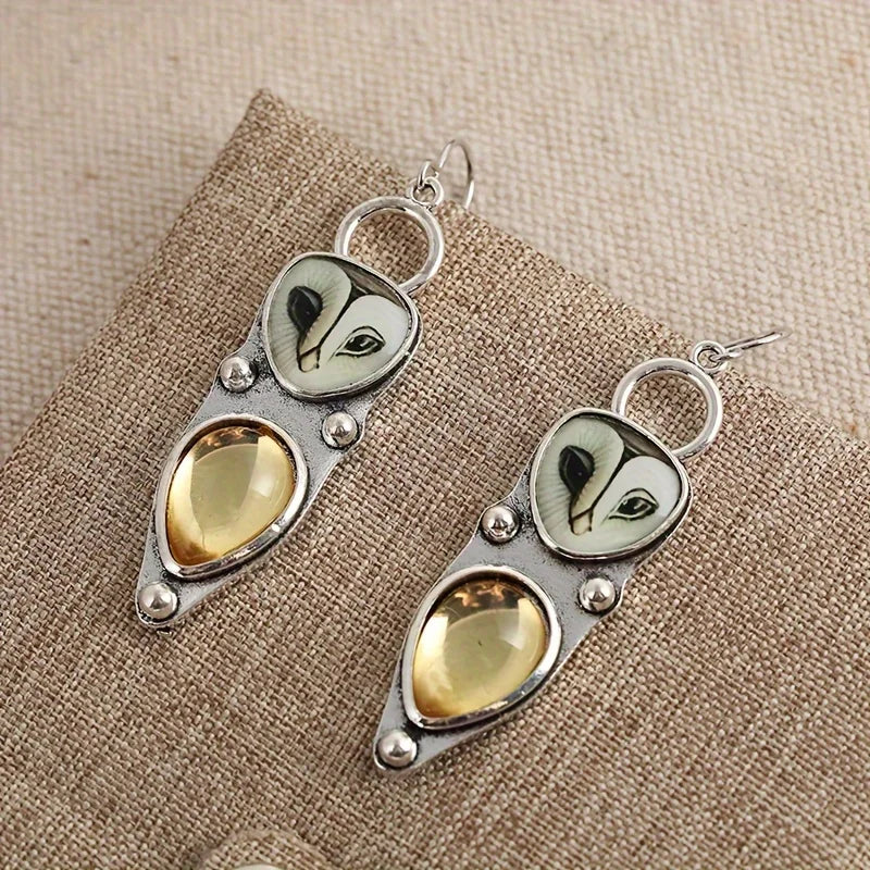 Kayelynn | Boho Owl Drop Earrings