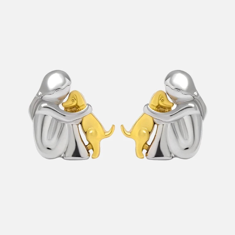 Rayna | Two-Tone Hug Earrings