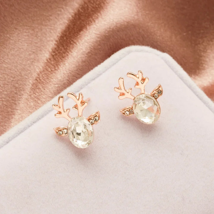 Debra | Reindeer Crystal Stud Earrings