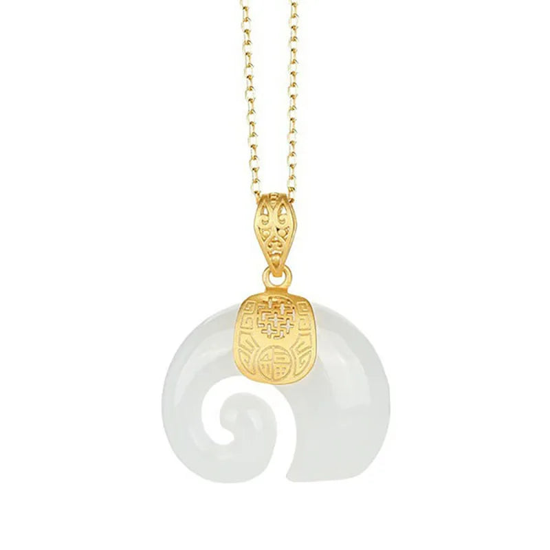 Eunice | Jade Elephant Pendant Necklace