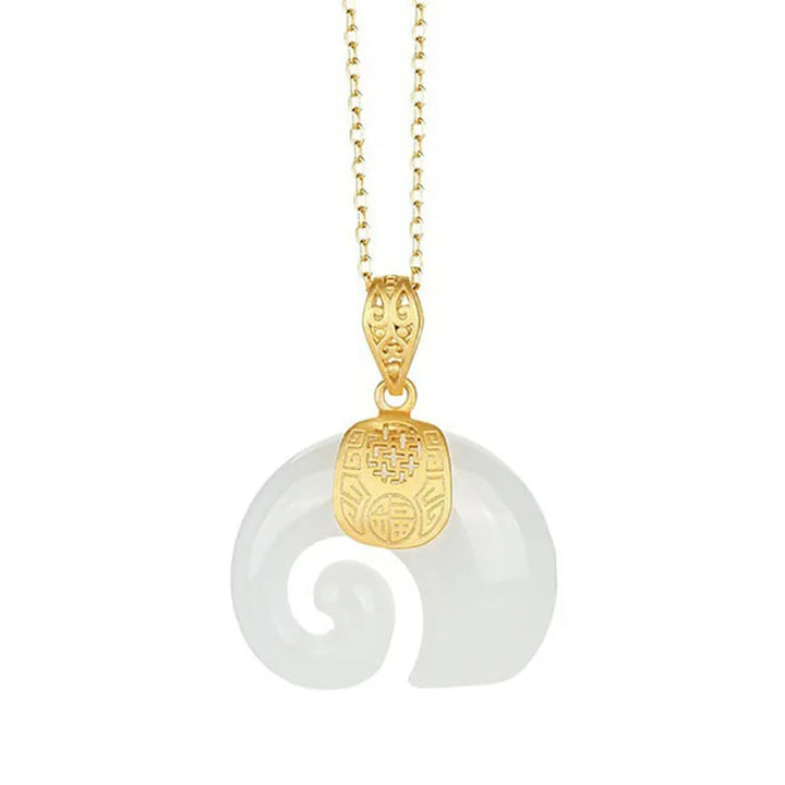 Eunice | Jade Elephant Pendant Necklace