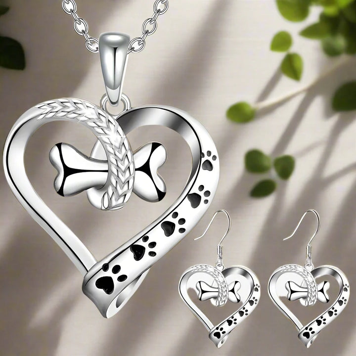 Bernardine | Paw Print Charm Necklace