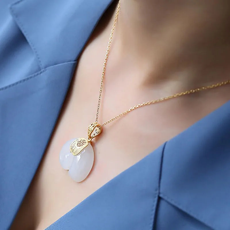 Eunice | Jade Elephant Pendant Necklace