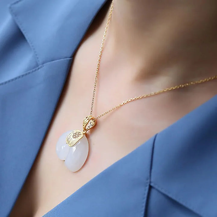 Eunice | Jade Elephant Pendant Necklace