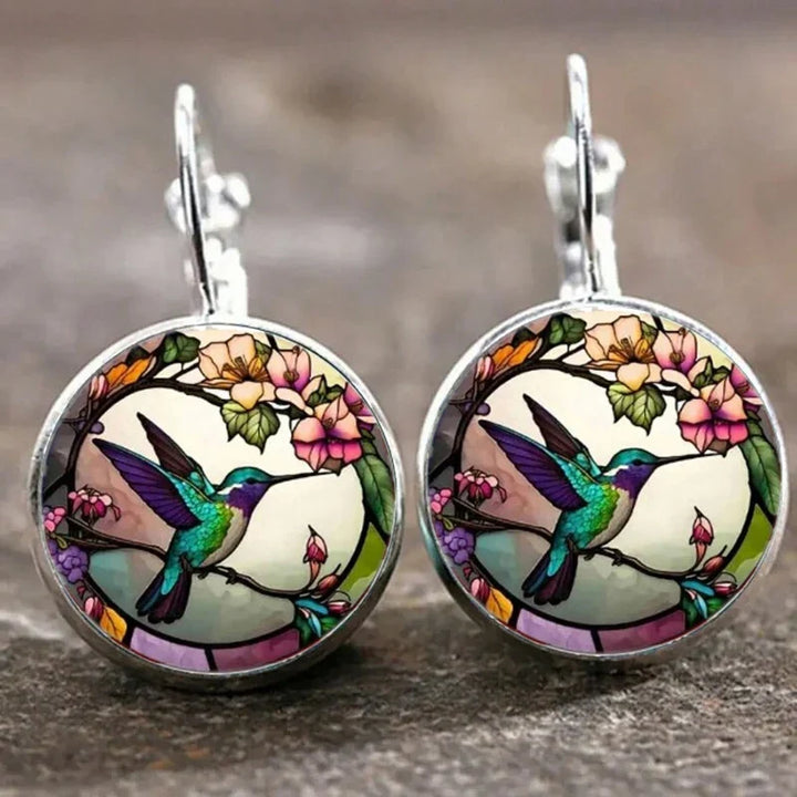 Bárbara | Hummingbird Glass Dome Pendant