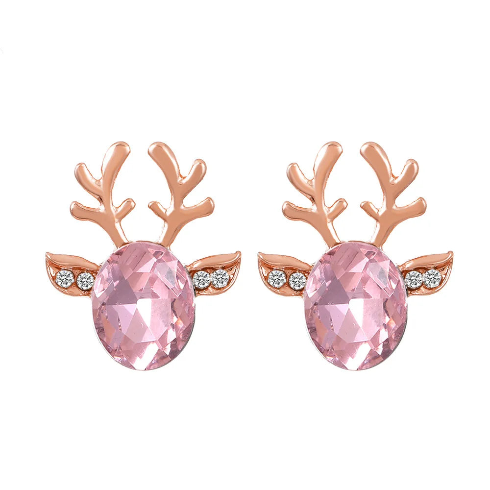 Debra | Reindeer Crystal Stud Earrings