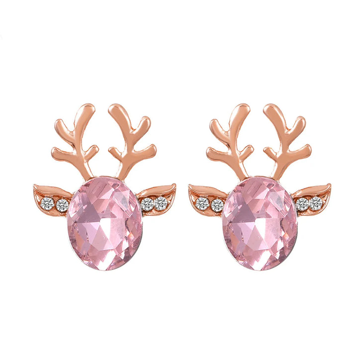 Debra | Reindeer Crystal Stud Earrings