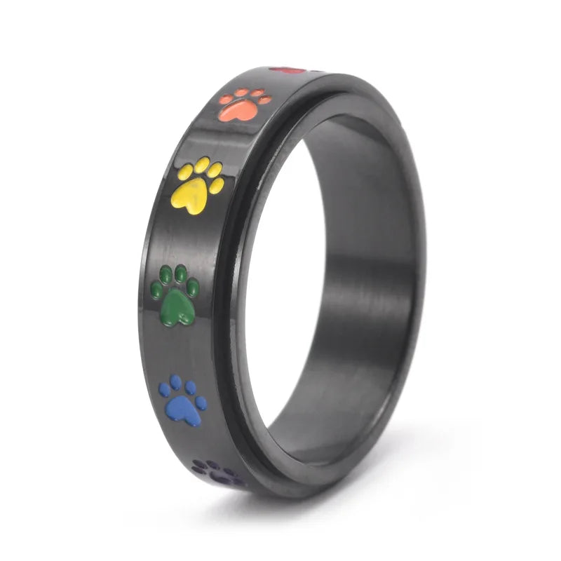 Ermintrude | Spinning Paw Stress Ring