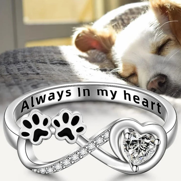 Penny | Paw Print Infinity Ring