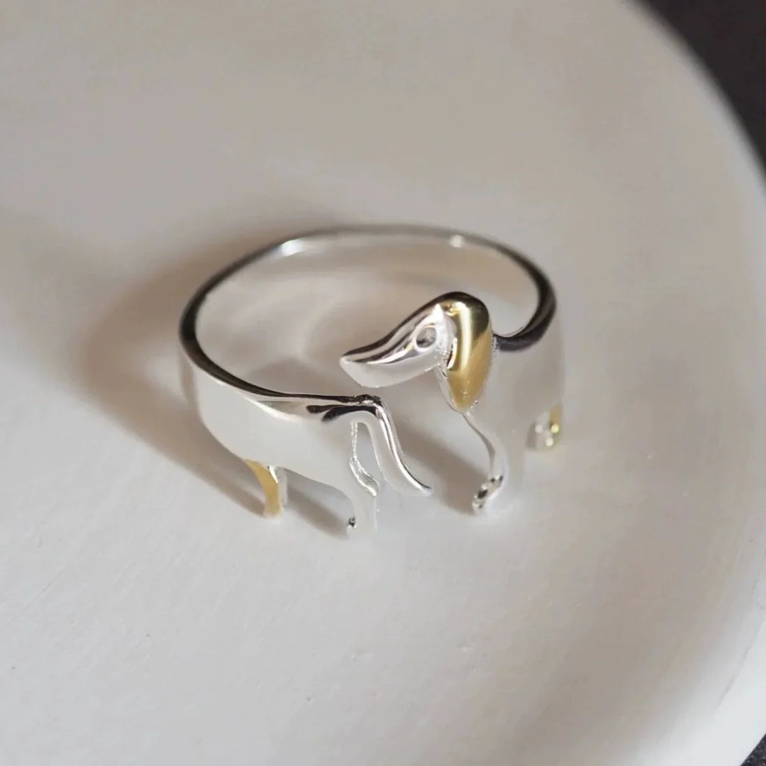Deborrah | Sterling Silver Dachshund Ring