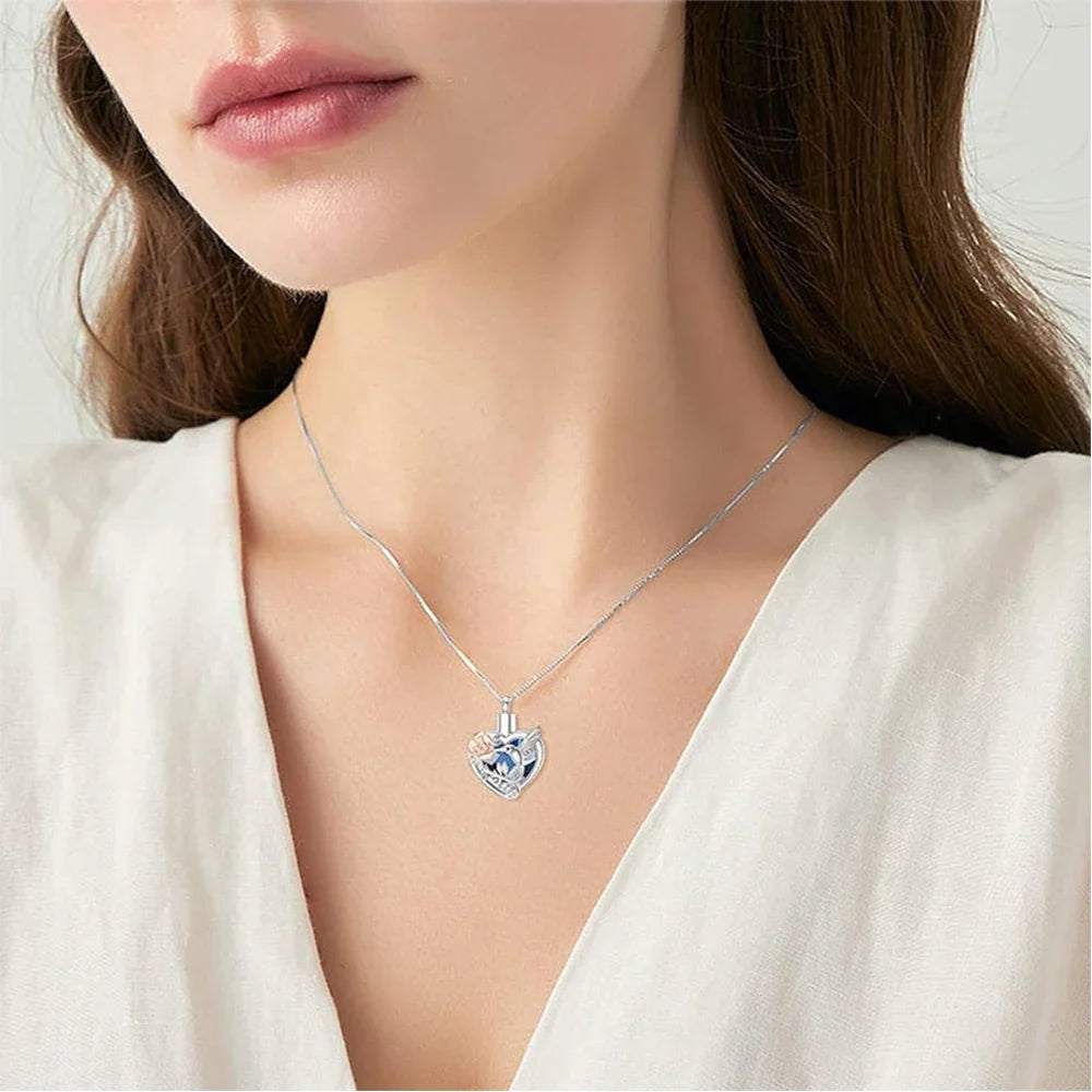 Oliviana | Hummingbird Heart Urn Necklace