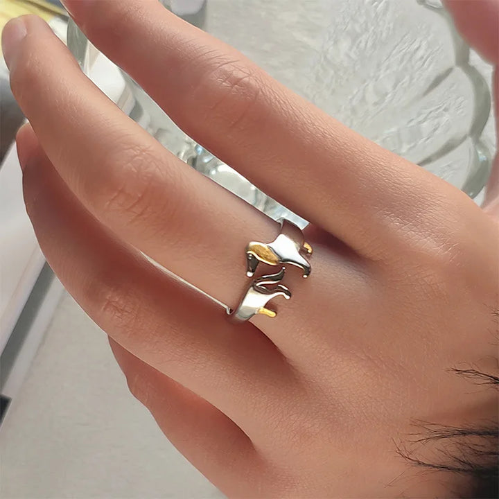 Deborrah | Sterling Silver Dachshund Ring