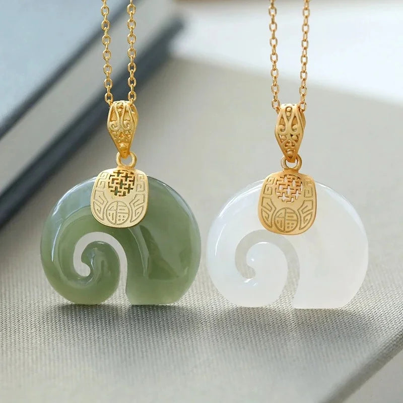 Eunice | Jade Elephant Pendant Necklace