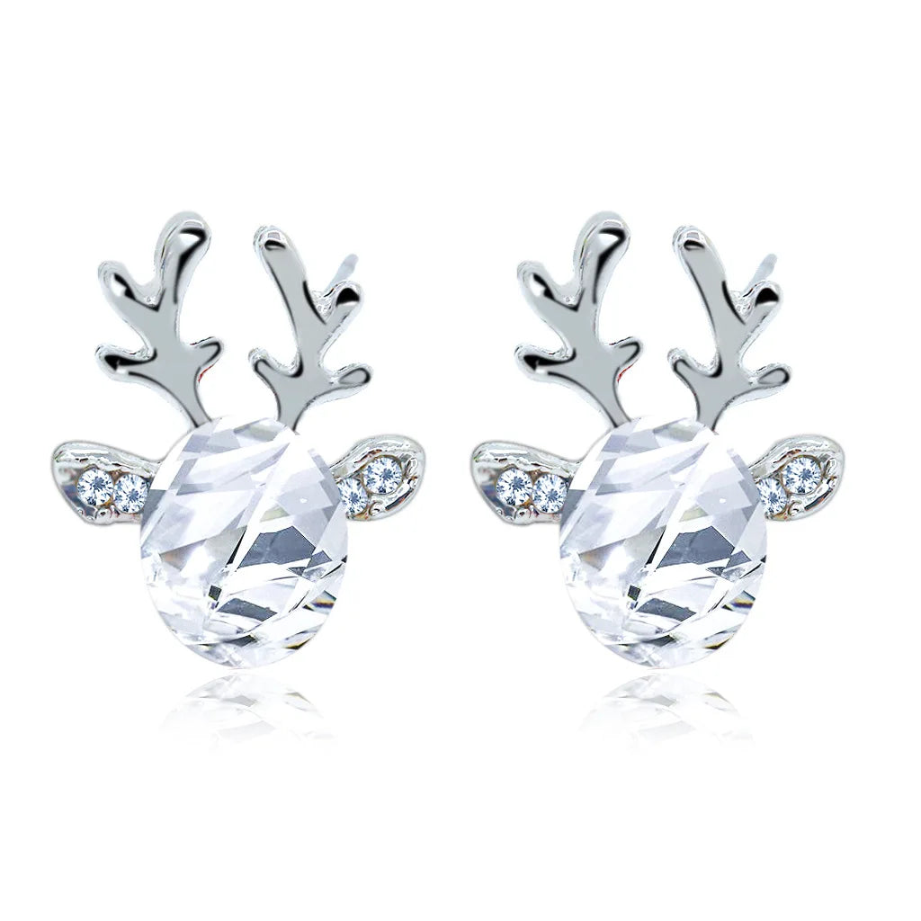Debra | Reindeer Crystal Stud Earrings