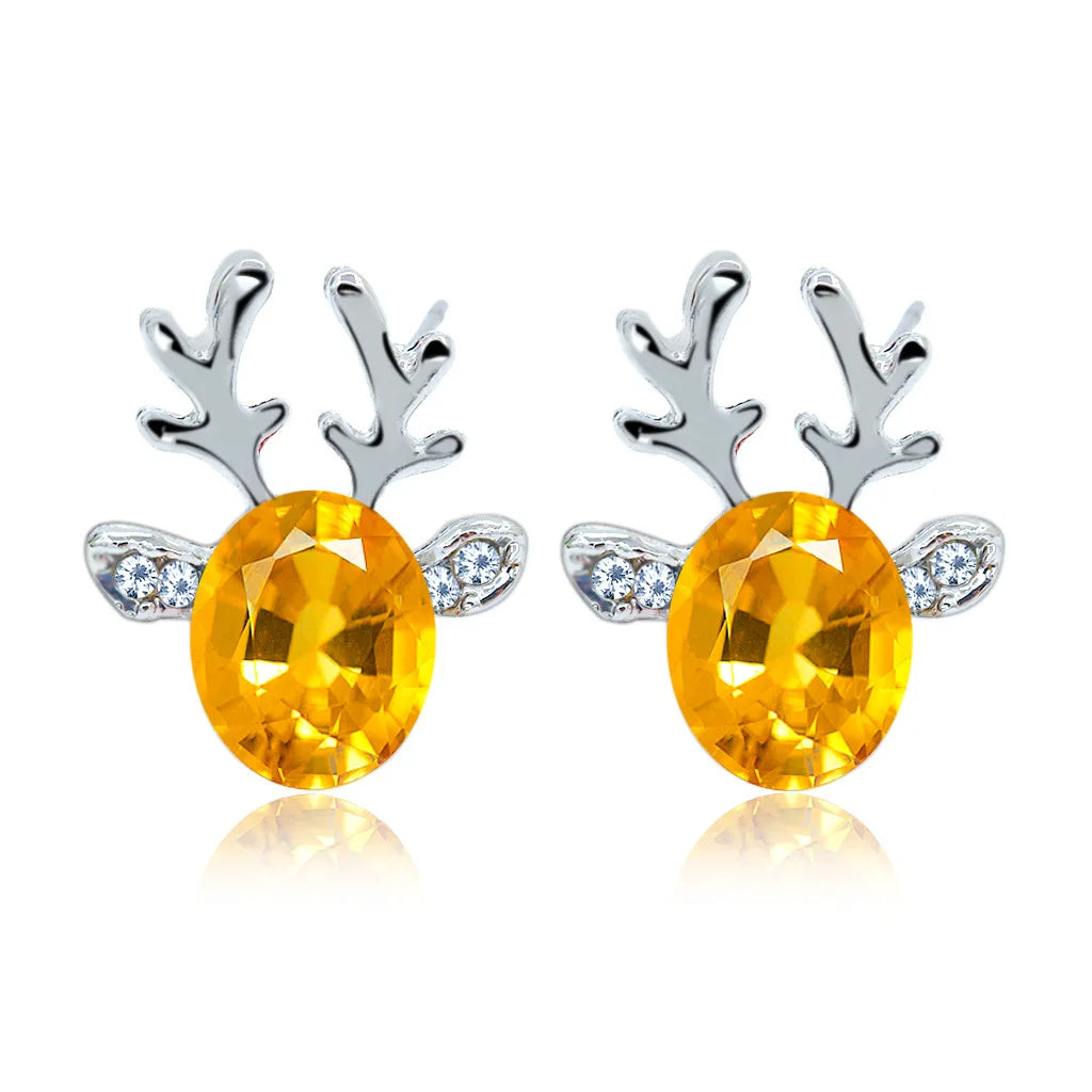 Debra | Reindeer Crystal Stud Earrings